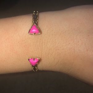 Kendra Scott pink stone gold bracelet